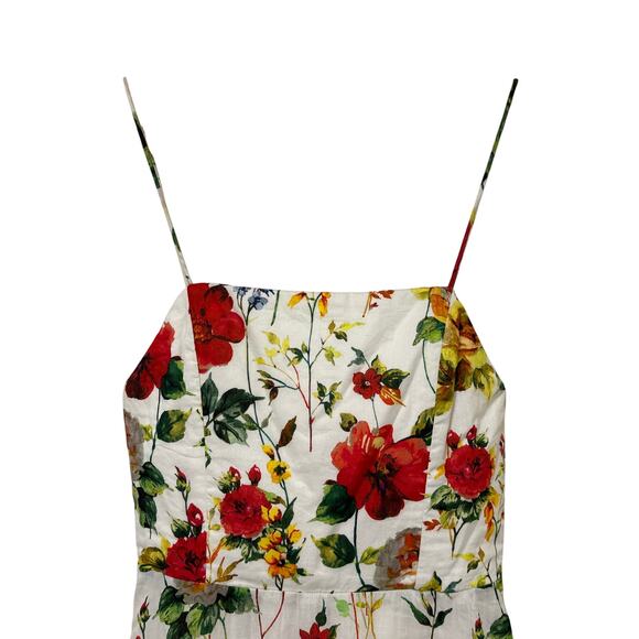 Alice + Olivia Valencia Floral Print Cotton Tiered Maxi Dress Size 0 - Picture 3 of 16